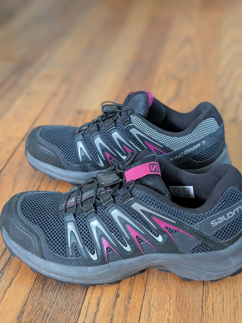 Salomon XA Comp 7 Women's Black Pink Trail Shoes
